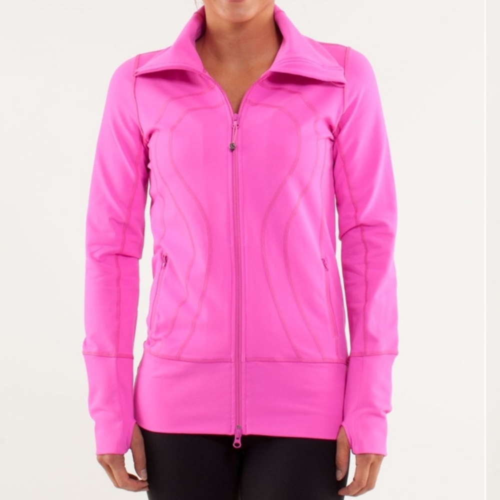 Lululemon "In Stride" Jacket In Pow Pink Sz 6
